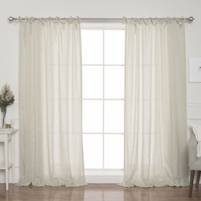Paire de rideaux semi-transparents Cowart
