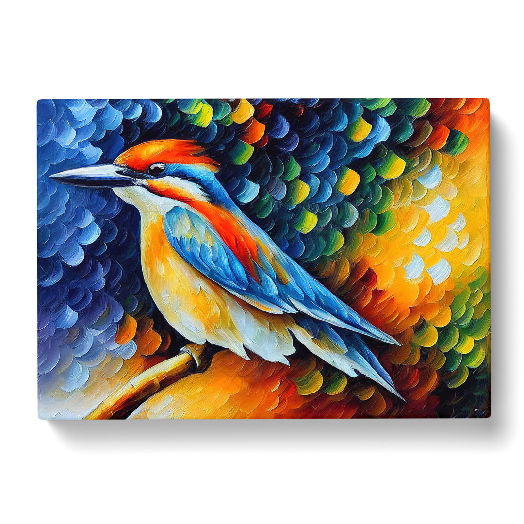 Kingfisher Bird - Wrapped Canvas