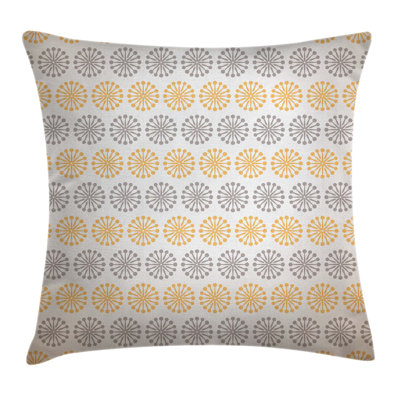 Indian 60s Modern Bohem Flowers Square Pillow Cover