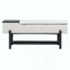 Banc de rangement rembourré moderne, banc d'entrée de ferme avec compartiment caché, pieds en bois d'hévéa et rangement double pour la chambre à coucher du couloir-505235320