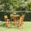 Ensemble de bar en bois massif avec tabourets
