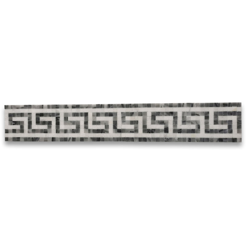 3.5 in. x 11 in. Marble Tile, Gray/Brown