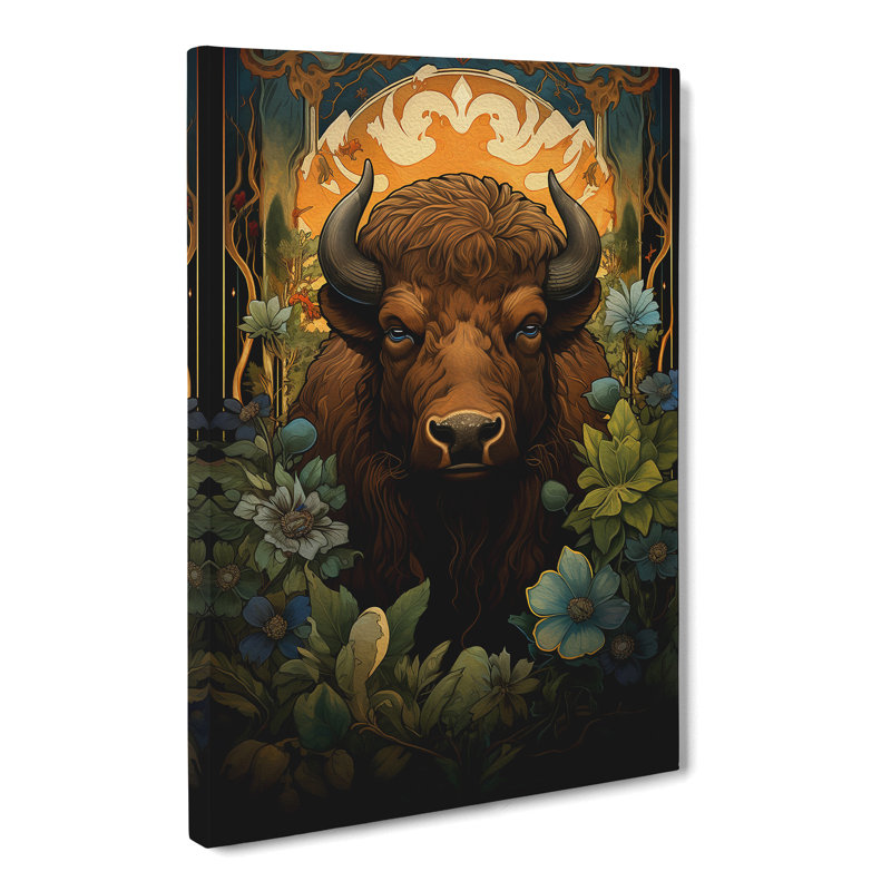 Bison - Wrapped Canvas, 60cm H x 40cm W x 3cm D
