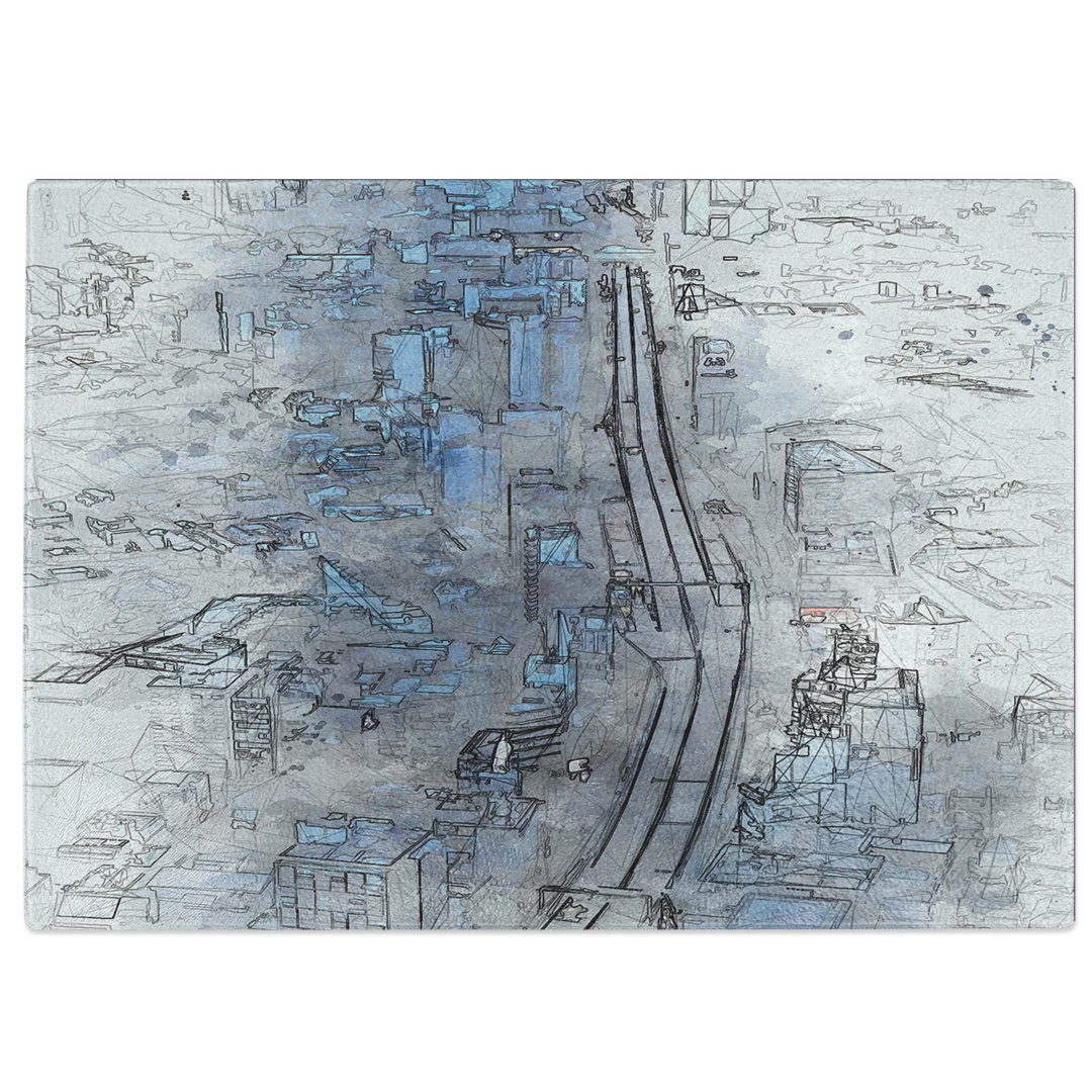 Tempered Glass Road Through Tokyo in Japan Chopping Board