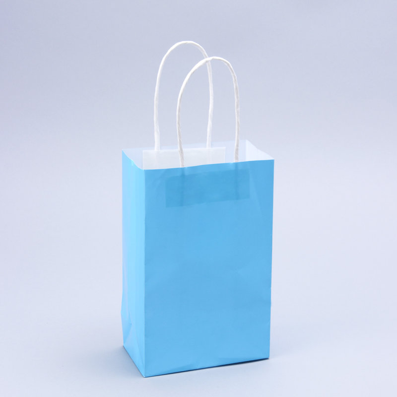 Sac jetable en papier, Bleu