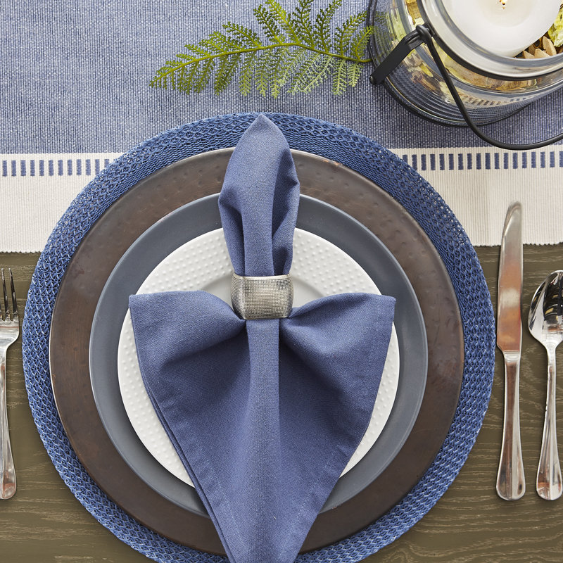 Ensemble de napperons 6 pièces Peasely, Bleu français