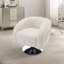 Fauteuil demi-tonneau pivotant avec base ronde en métal 31,08 "-46601578