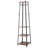 8-Hook Coat Rack with Storage Shelves