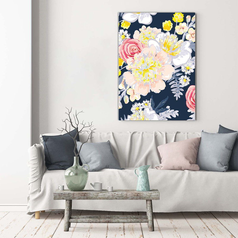 Bouquet Of Flowers - Wrapped Canvas Print