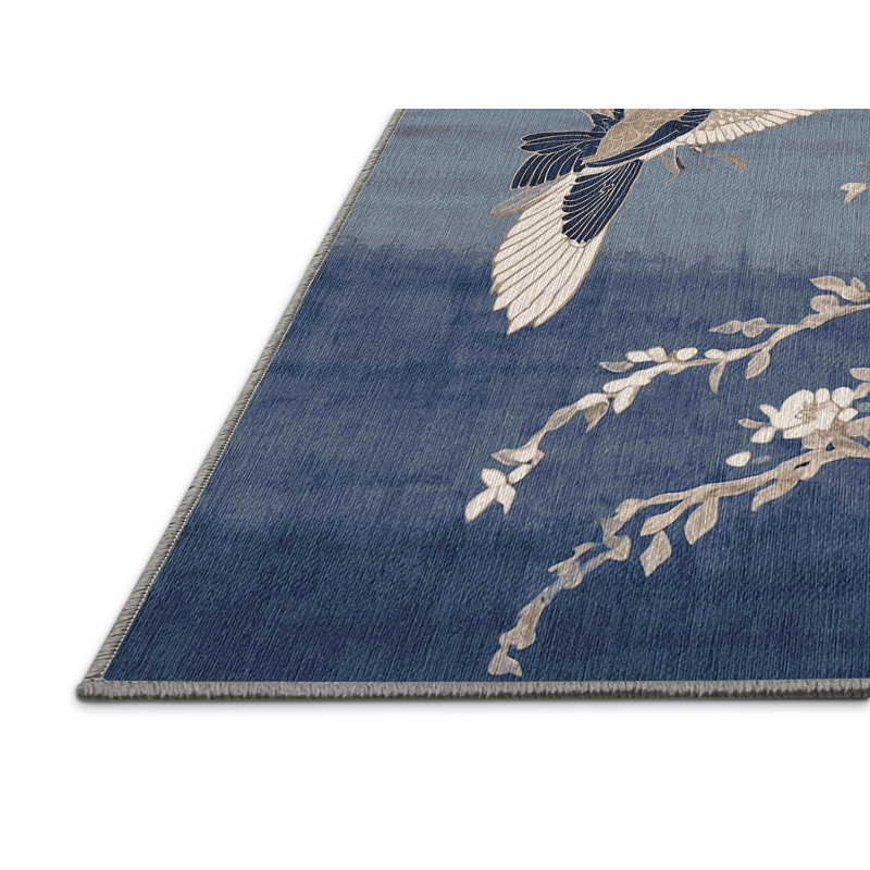Machine Washable Gray Area Rug, Round 3'