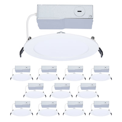 13 Watt LED 6" Round Slimfit Performer Series 12PK 90 CRI 27/30/35/40/50 CCT White Flat Dimming 120V input Must Order in Multiples of 12