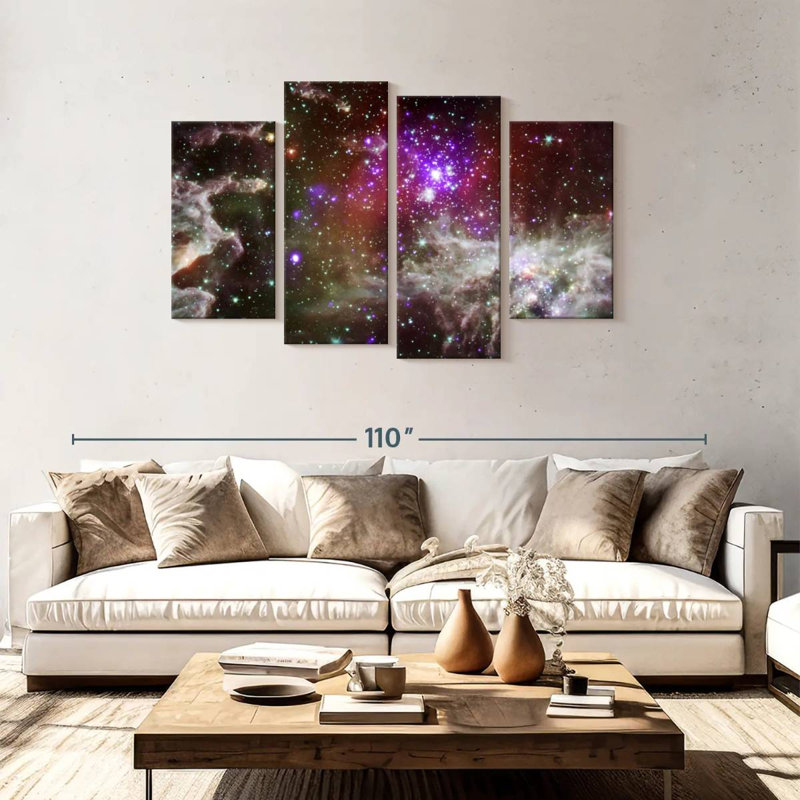 Dazzling Pacman Nebula, 48" H x 75" W