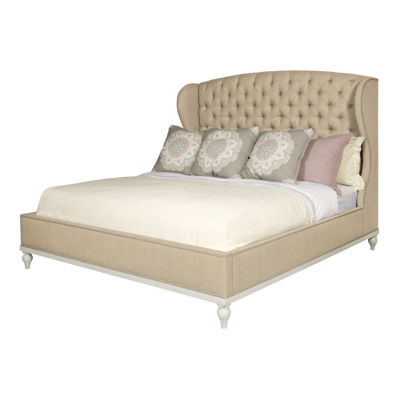 Emma Queen Upholstered Panel Bed, Navajo, Yes, Nomad Sand