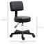 Backed Adjustable Height Industrial Stool with Removable Casters/Wheels