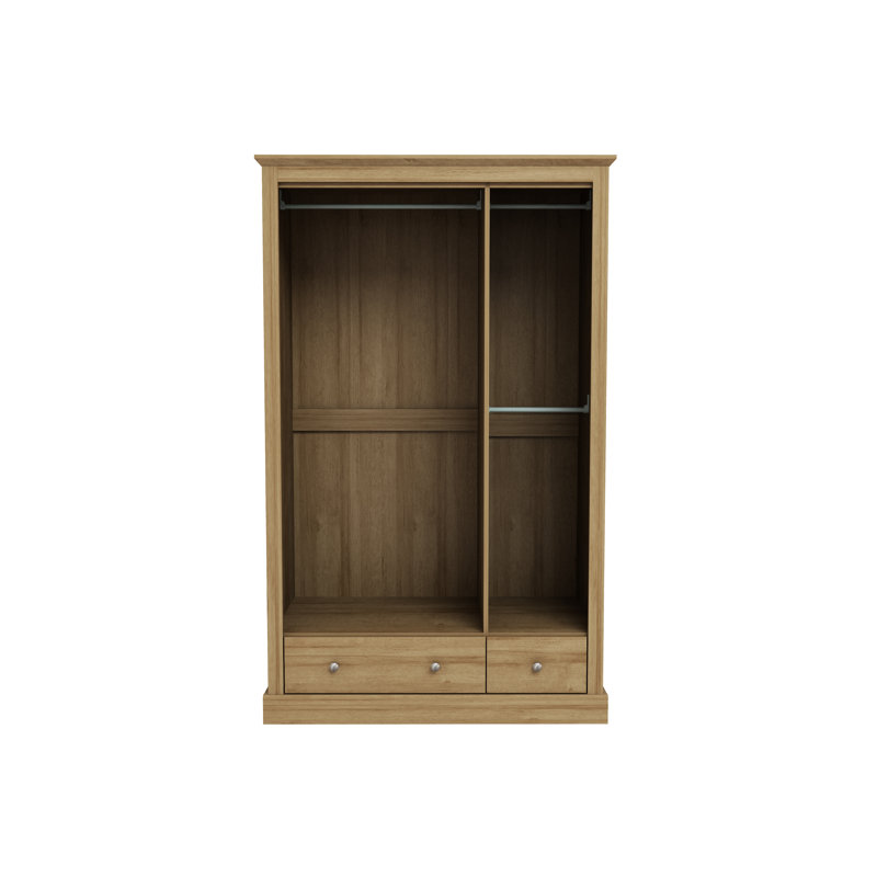 DEVON 3 DOOR 2 DRAWER TRIPLE WARDROBE, Oak