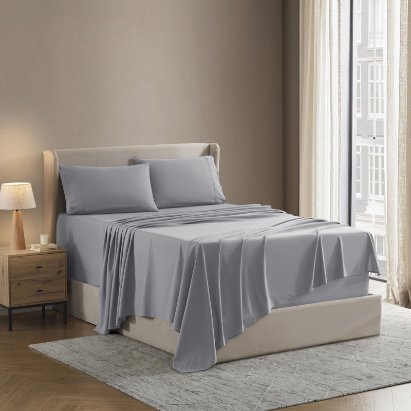 Luxury Collection Classic Smooth Thread Sheet Set, King, Iridium Gray