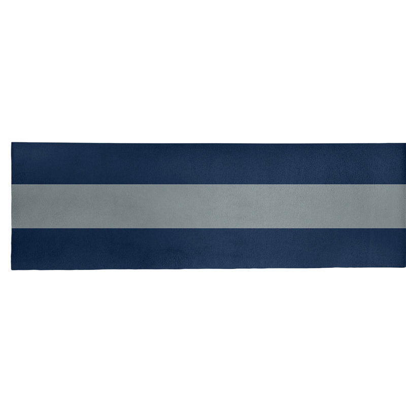 Tapis à rayures en poly-bleu, Tapis de couloir 2 pi 6 po x 8 pi