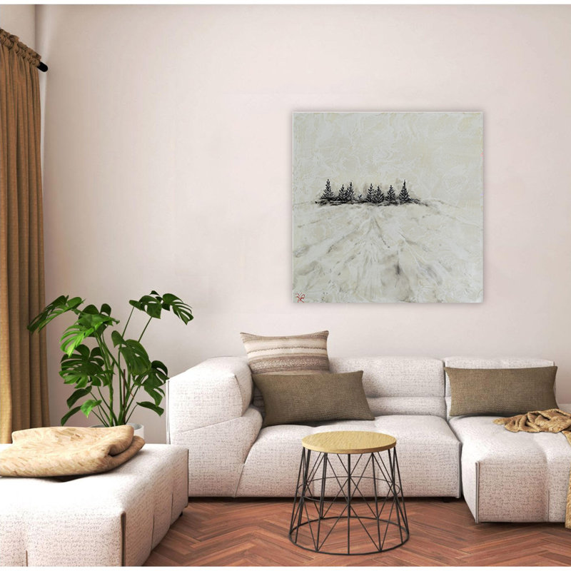 "Frosted Horizon", art mural sur toile, H 12 po x l 12 po, Toile tendue