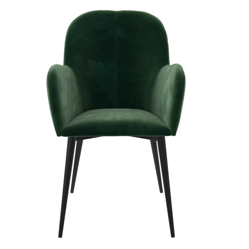 Velvet Armchair, Green Velvet