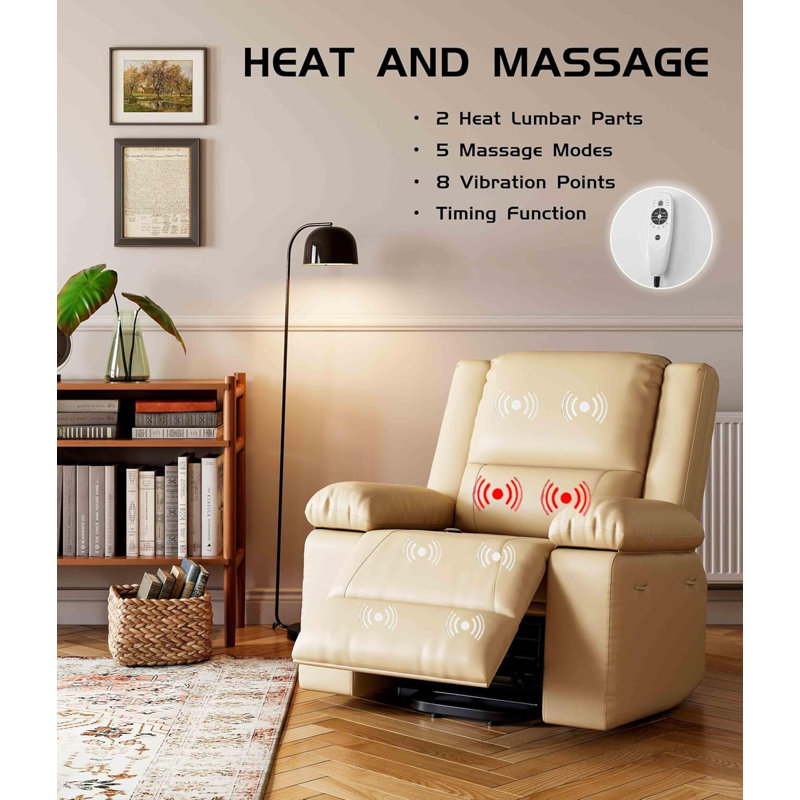 Power Lift Recliner Chair - Heat and Massage, Beige