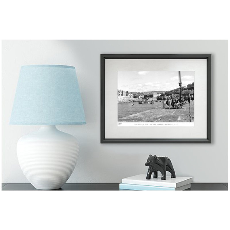Porthleven, The Pier And Harbour Entrance C1955 - Single Picture Frame Print, 60cm H x 80cm W x 2.3cm D