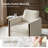 Nicha 31.25W" Modern Feather Blend Solid Wood Swivel Barrel Chair with Deep Seat-671930153