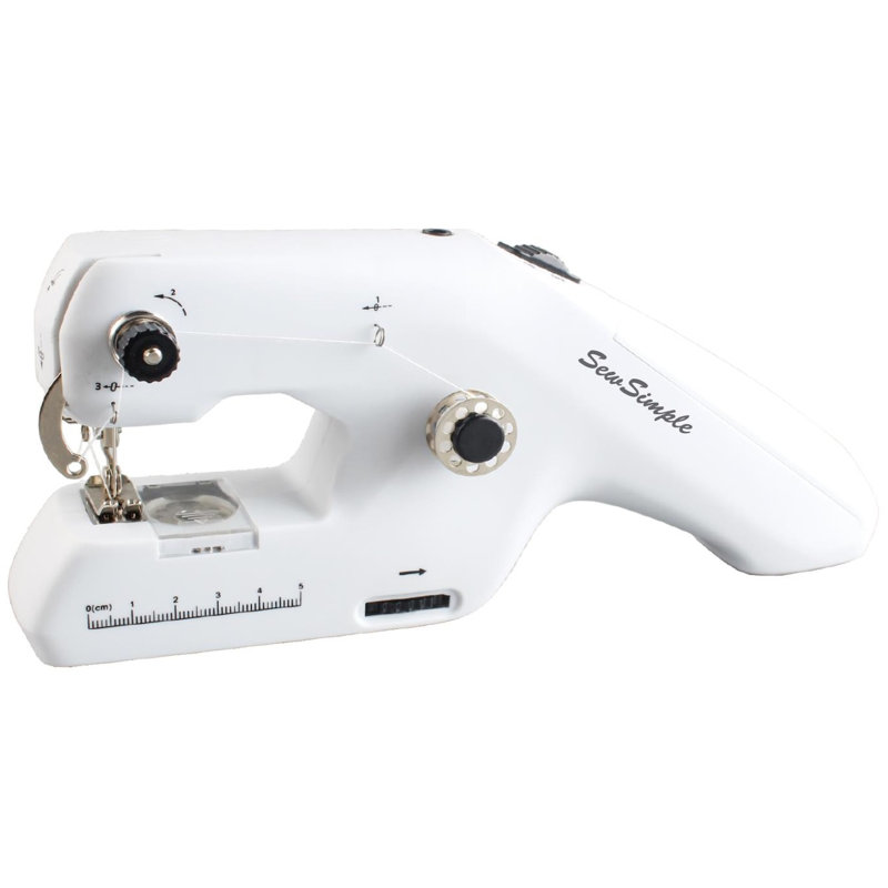 Compact White Handheld Portable Sewing Machine