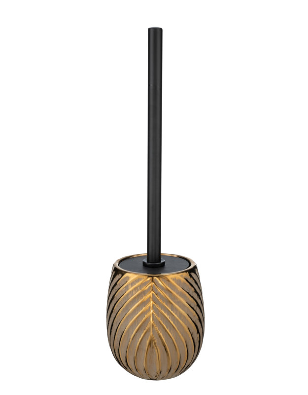Ryniah Free-Standing Toilet Brush & Holder, Gold