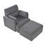 Fauteuil d'appoint rembourré avec repose-pieds avec rangement-1385108750