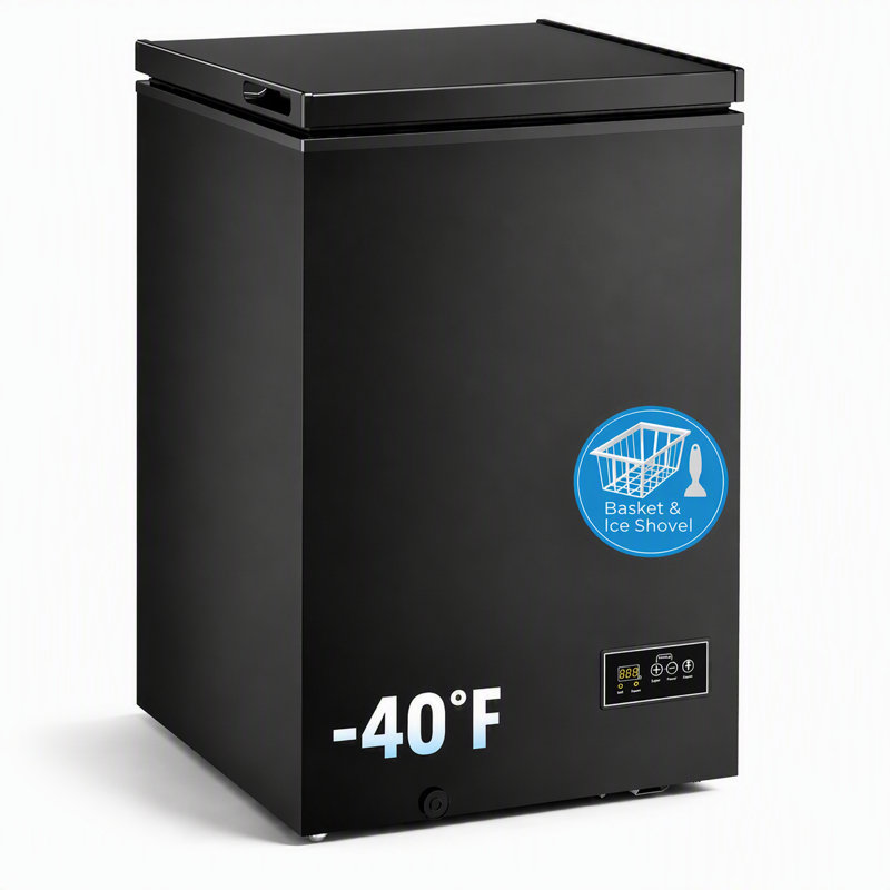 Congélateur à basse température 14 ~ -40 ℉, 3,21 pieds cubes, commande électronique, Noir