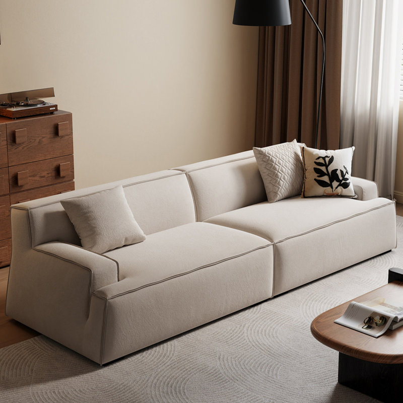 Coussin modulaire 100% polyester crème, 94.49" W