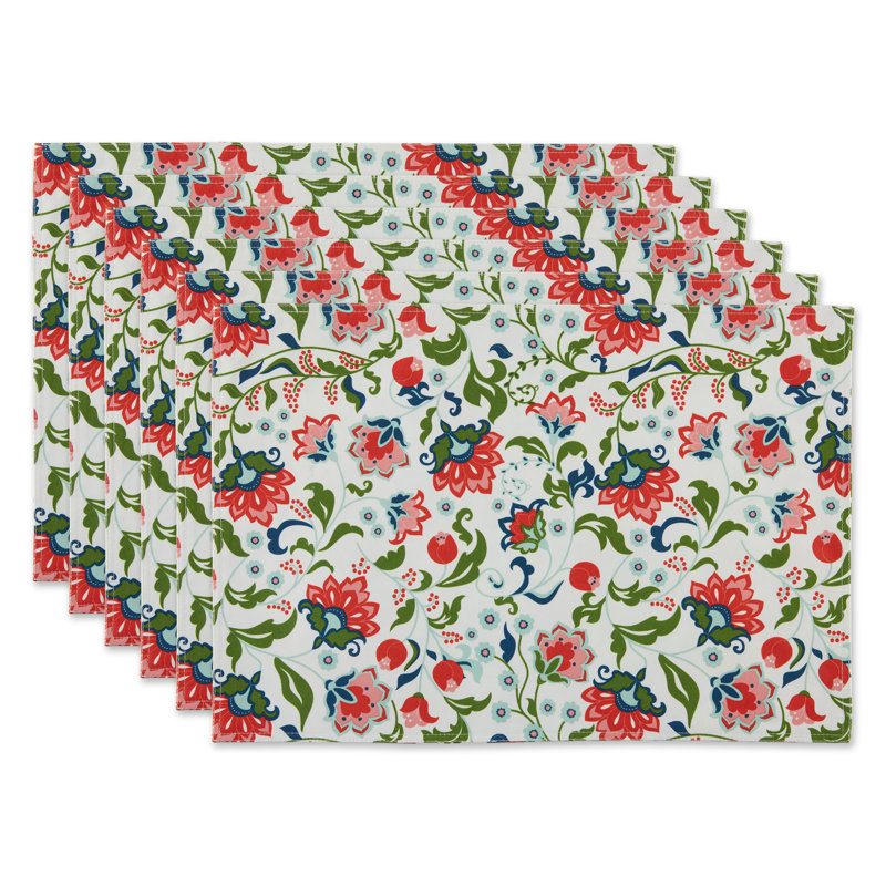 Afanasii Polyester Floral Rectangle Placemat