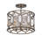 Minka Lavery Hexly - 3 Light Semi Flush And Pendant In Bronze & Sultry Silver Finish