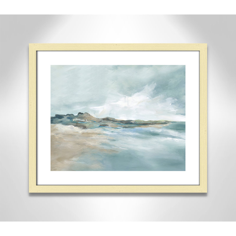 Imprimé Sandpoint par Carol Robinson, H 16 po x l 19 po x P 1,25 po, Reproduction encadrée avec passe-partout, Doré