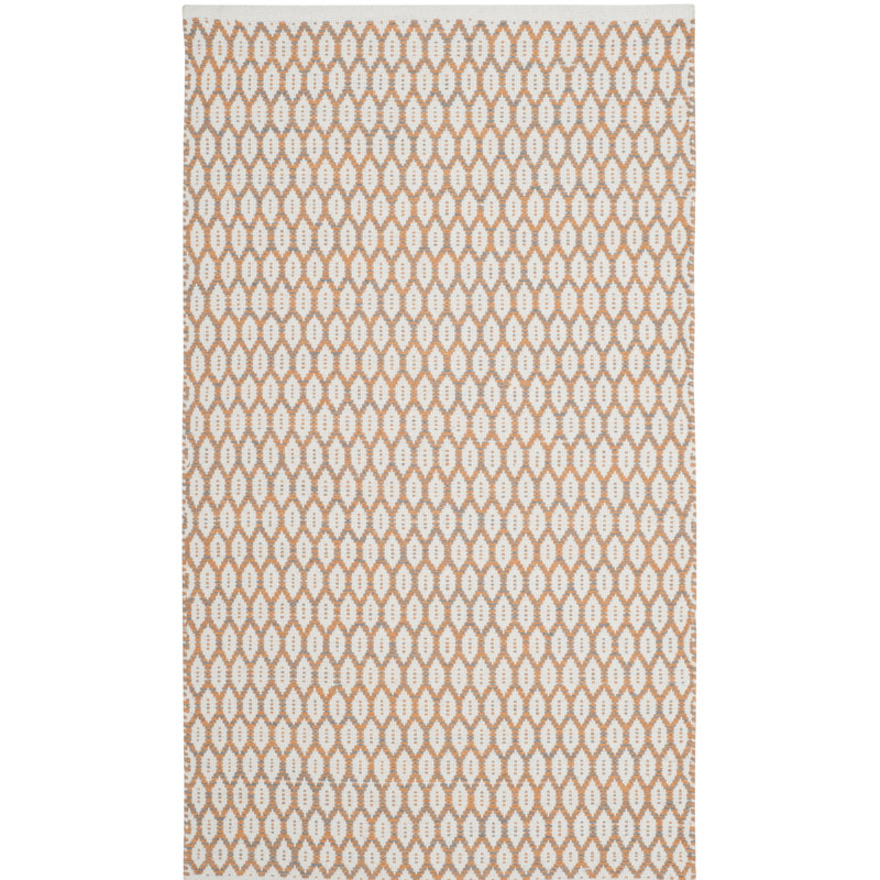 Modena Hand Woven Cotton Geometric Rug, Rectangle 3' x 5'