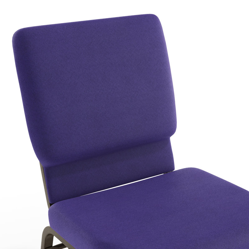 Chaise d'église en tissu 18,5 po Bernardston, Métal avec veines dorées, Mauve