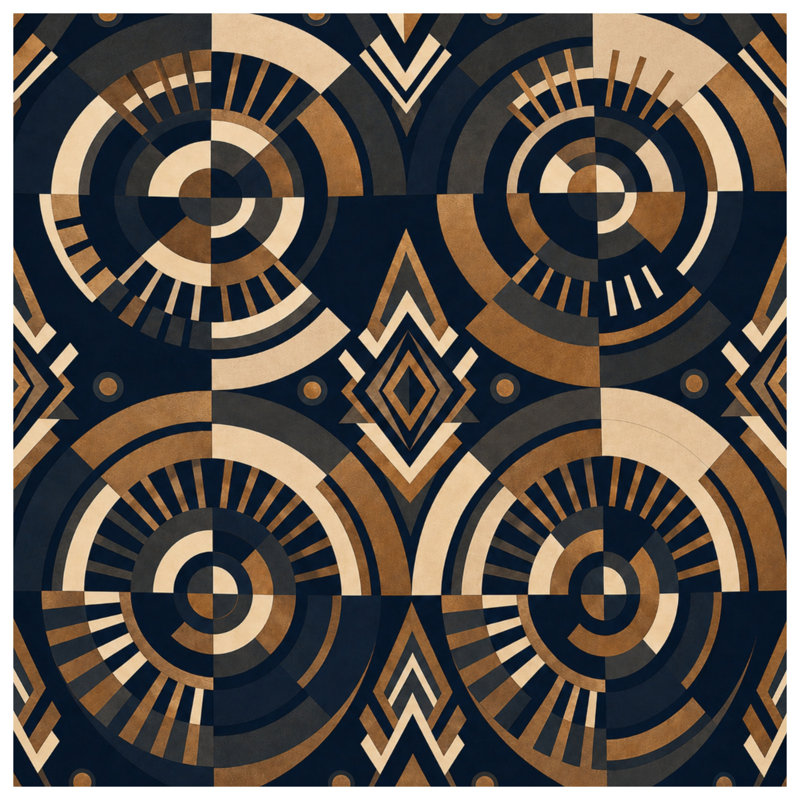 Coussins décoratifs circulaires à motif géométrique double face, 20 x 20 inches