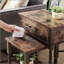 Tables de bout gigognes avec tiroirs, structure en métal et plateau en bois, petites et grandes tables d'appoint empilables pour le salon, la chambre à coucher et le canapé (brun)