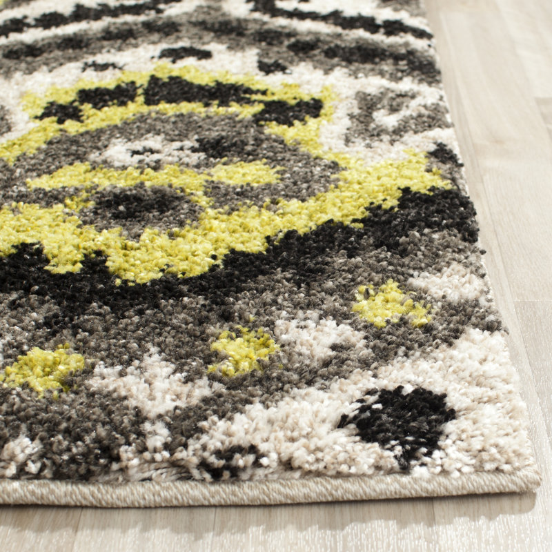 Tapis à poils longs Savorey Performance Ikat, Rectangle 5 pi 1 po x 7 pi 6 po