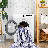 MAVAL Blue Washable Rug 6X9 Area Rug (Blue, 6' X 9')-1946934647