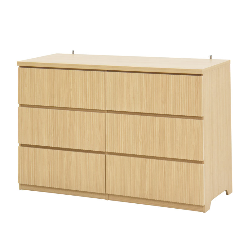 Commode 6 tiroirs Modern Modern, Naturel