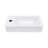 14.5" x 7" White Ceramic Wall-Mounted Bathroom Sink, Compact Rectangular Floating Vanity Basin with Single Faucet Hole for Small Bathrooms & Powder Room