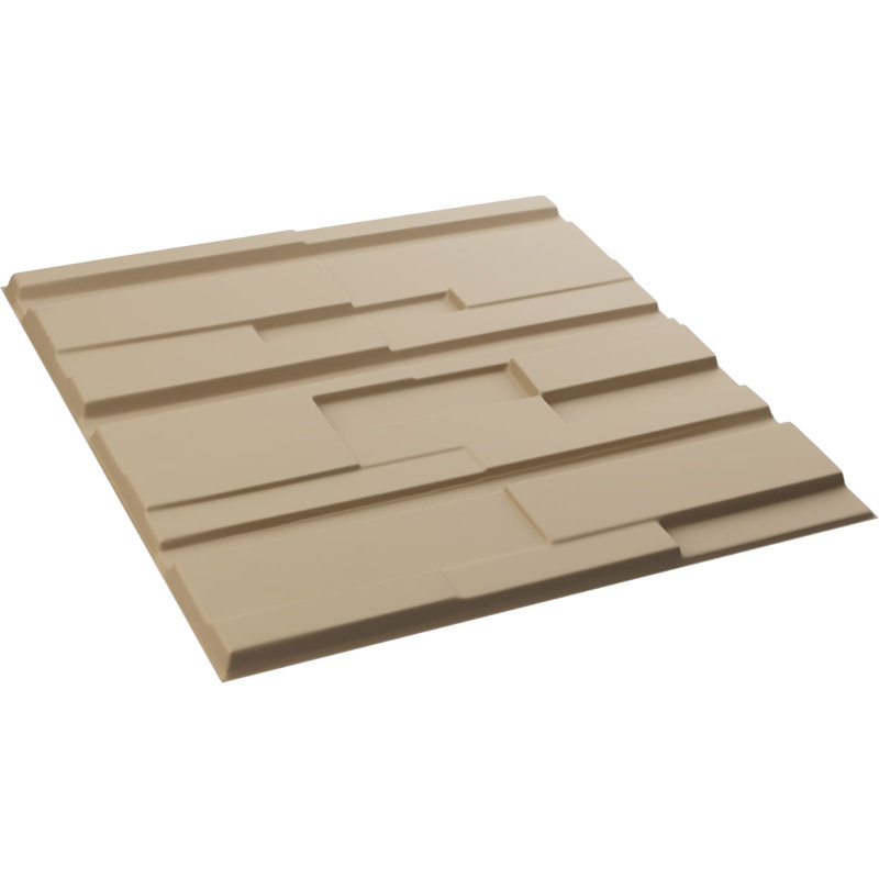 Panneau mural décoratif décalé 3D EnduraWall, Beige fumé satiné UltraCover