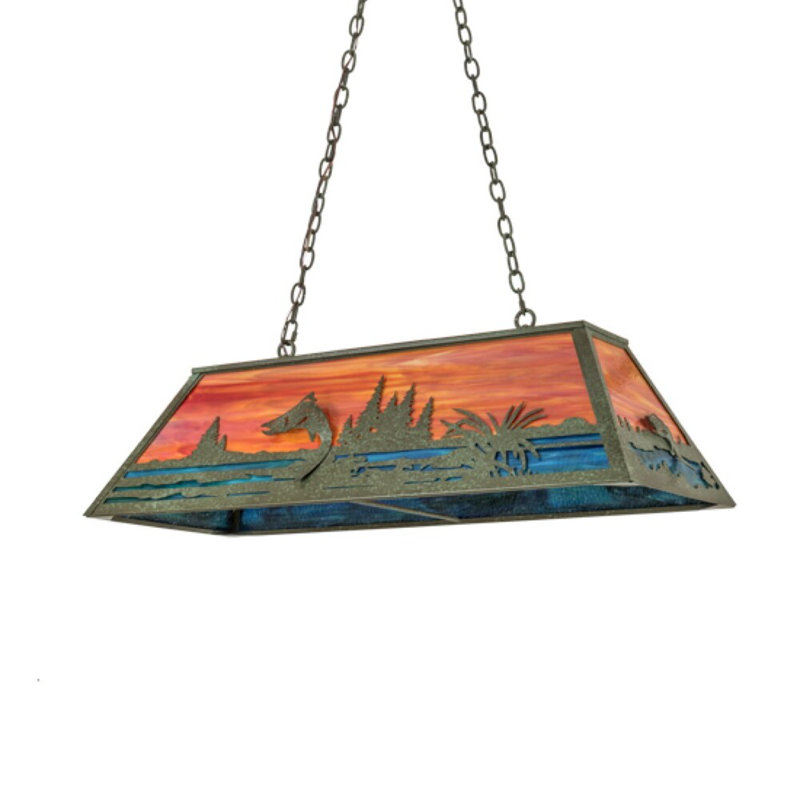 Trout And Fisherman 6 - Light Pendant