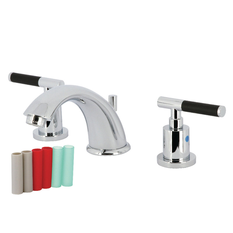 Robinet de salle de bain espacé avec ensemble de drain Kaiser, Chrome poli