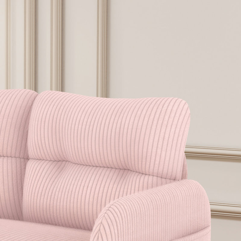 Causeuse en tissu 47 po, Rose