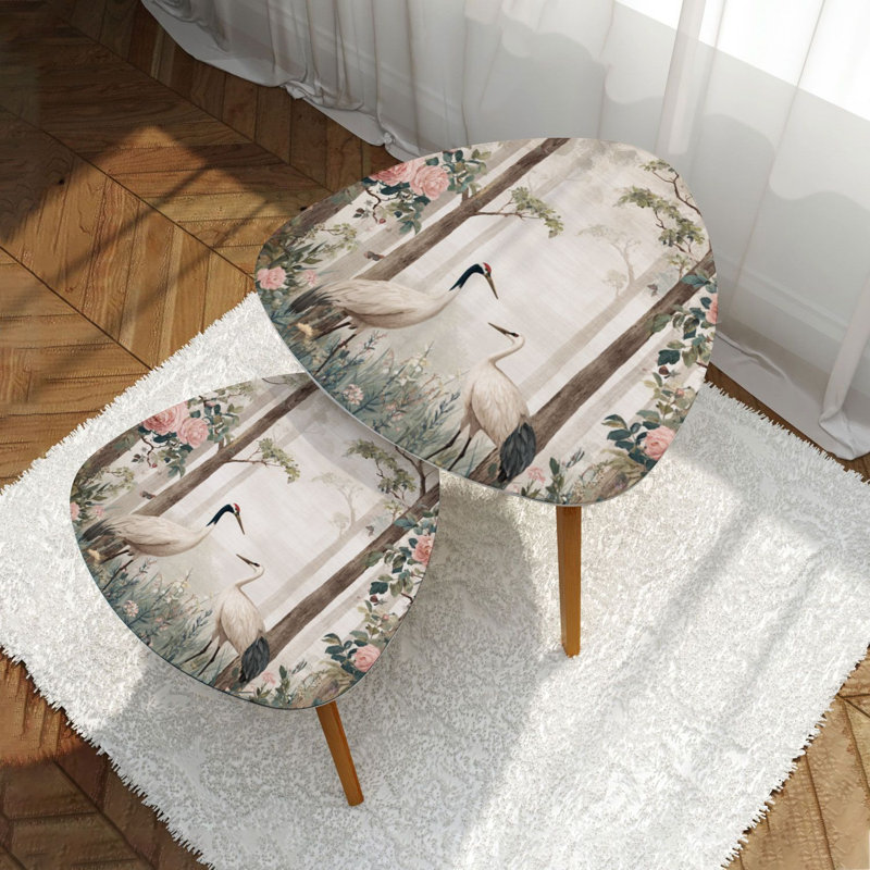 Ensemble de 2 tables basses gigognes Triangle