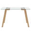 Furman Glass Top Metal Base Dining Table