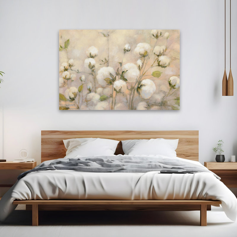 Récolte contemporaine en coton, H 60 po x l 40 po