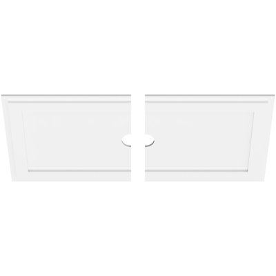Médaillon de plafond rectangulaire rectangulaire en PVC de qualité architecturale